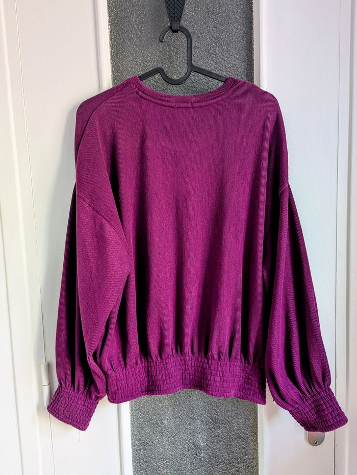 Pull neuf violet gémo taille s - photo numéro 2