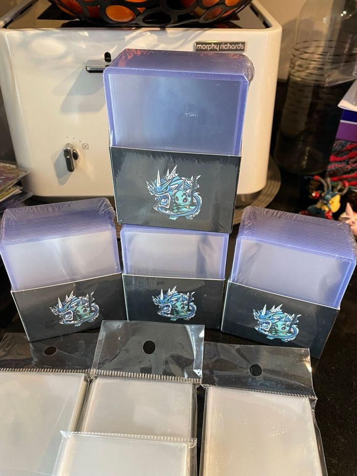 Neuf lot protection sleeve toplaoder carte Pokemon - photo numéro 2