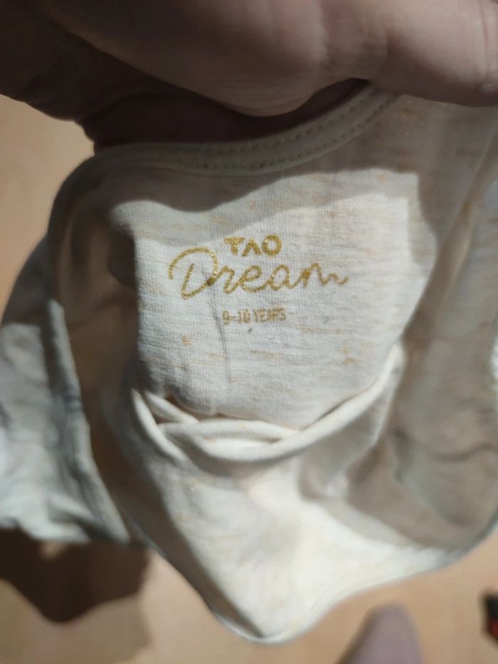 Body beige et fileté or tao 9/10 ans - photo numéro 3