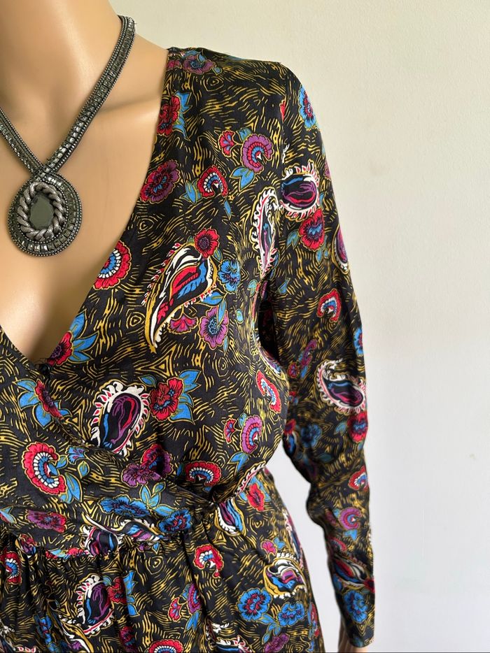Robe imprimée neuve à manches longues VILA taille 36 - photo numéro 4