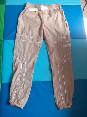 Pantalon beige elastique taille et cheville