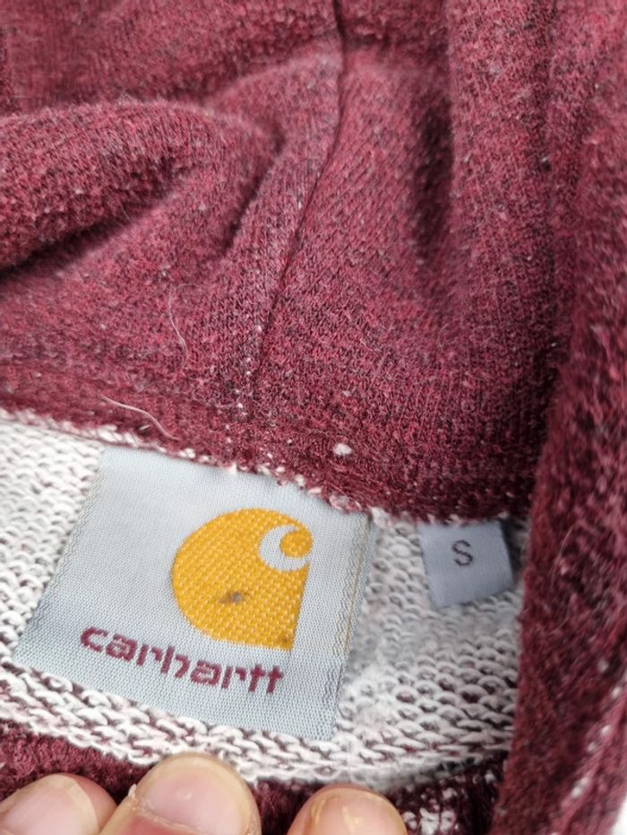 Pull capuche Carhartt WIP bordeaux Taille S - photo numéro 5