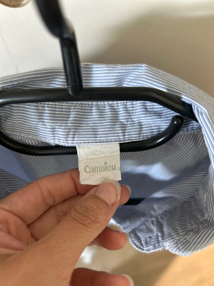 Chemise rayée bleu et blanc - photo numéro 2