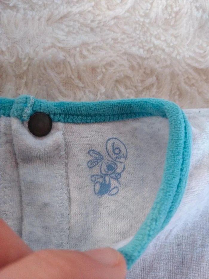 Pyjama grenouillère velours Garçon 6 mois Joli Monsieur U tout petits - photo numéro 7