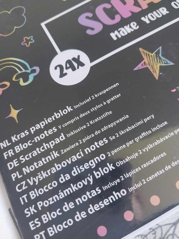 Bloc notes ×24 feuilles à gratter neuf - photo numéro 5