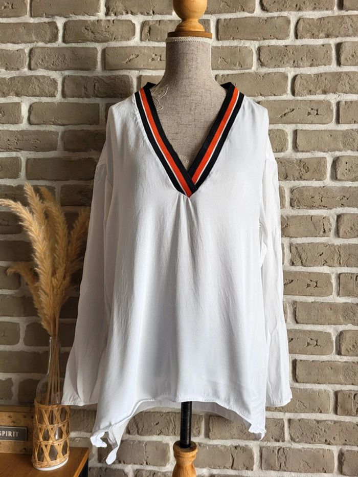 Blouse fluide blanche Zara - sportswear vintage - photo numéro 11