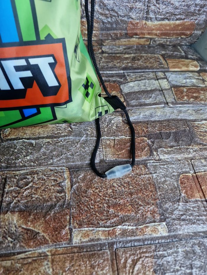 Sac de sport Minecraft Creeper vert – sac à cordons enfant gamer - photo numéro 3