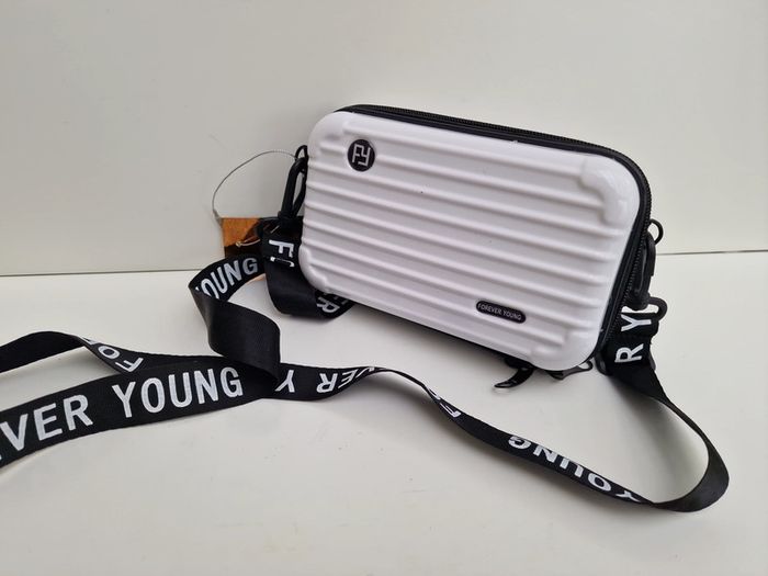Sac Bandoulière Rigide Forever Young Blanc Noir