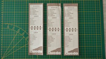 Carnet en l'état Cluedo miro-meccano pièce détachée jeu de société #E26