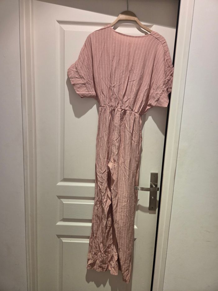 Combinaison rose a rayure blanche manche courte - photo numéro 5