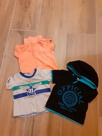 3 T-shirt manches courtes - 18 mois