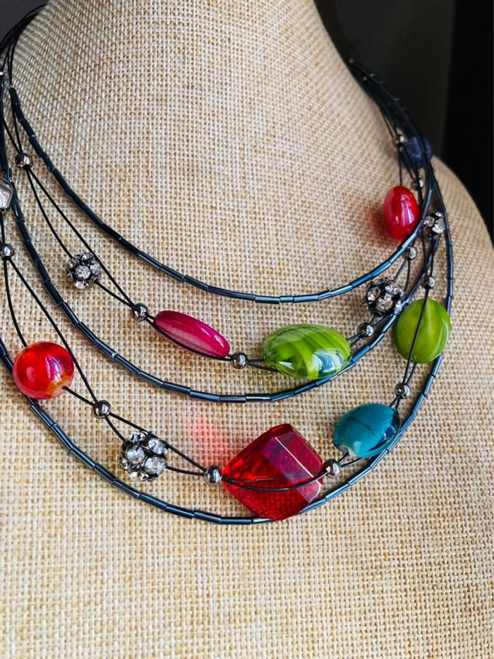 Collier femme perles - photo numéro 2