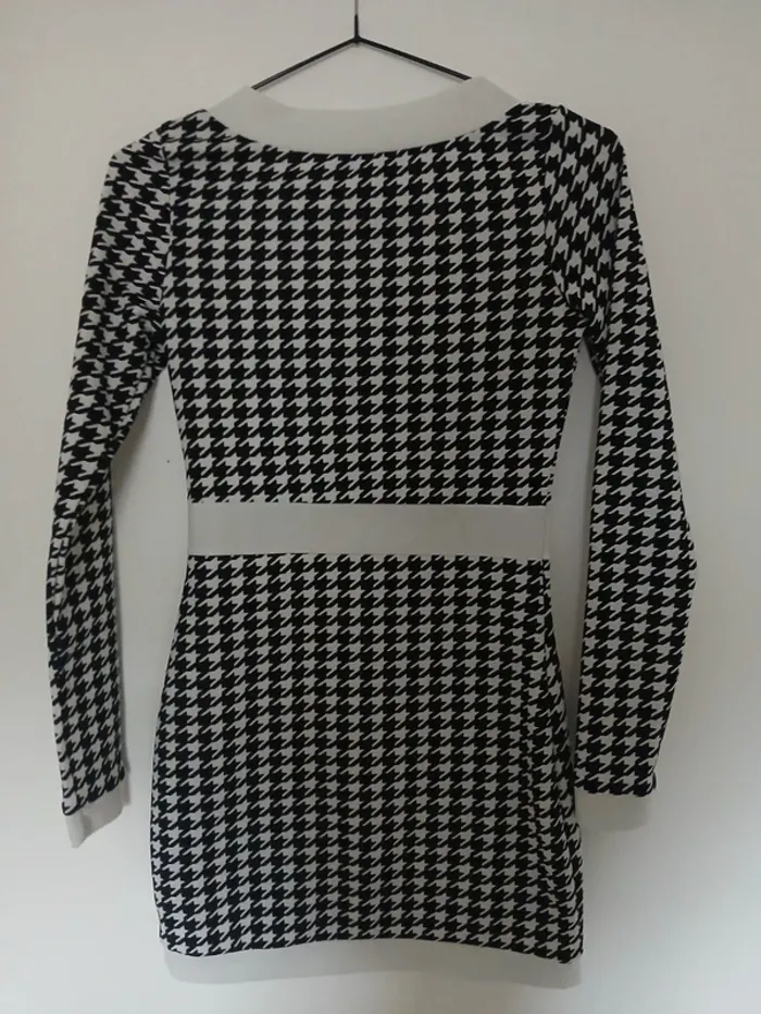 Robe courte motif pied-de-poule - photo numéro 2