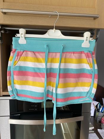 Short femme turquoise et ton pastel, taille 36