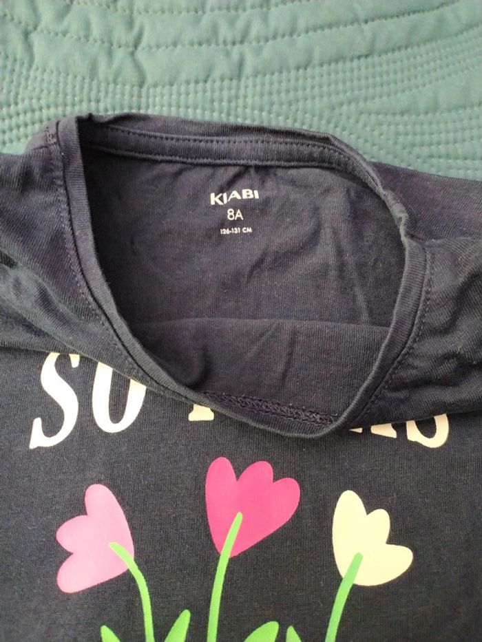 T-shirt bleu Kiabi 8 ans - photo numéro 4