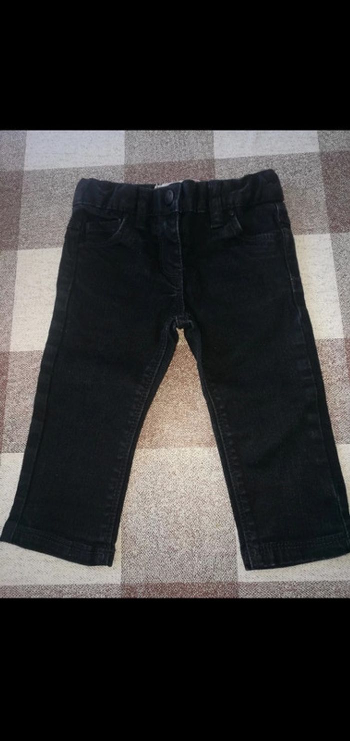 Pantacourt en jean noir 3 ans dpam