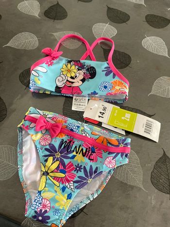 Maillot de bain Minnie 2 ans 2pc neuf