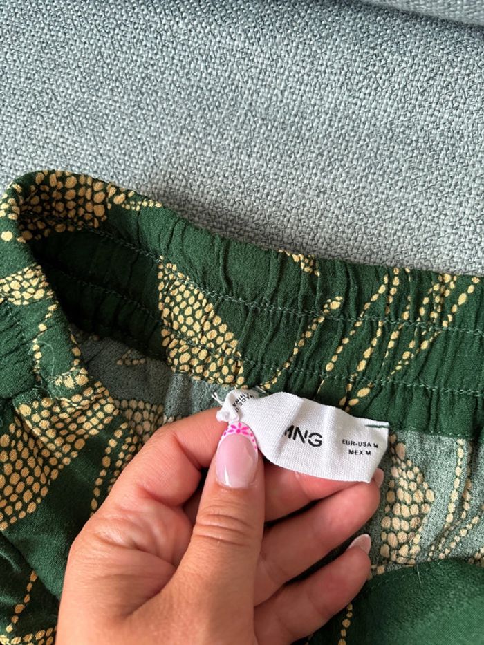 Ensemble t-shirt pantalon fluide Vert mango taille M - photo numéro 7