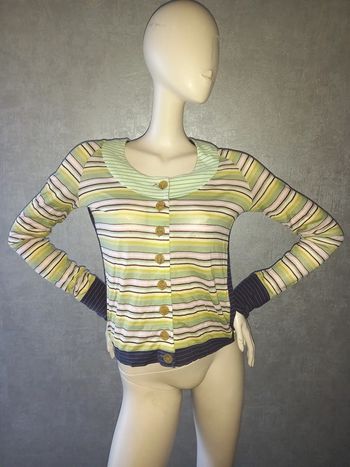 tee shirt manche longue boutonné coloré one step taille 40