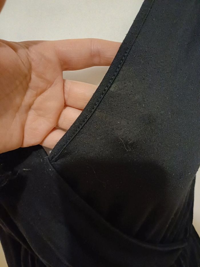 Blouse noire chic cache-coeur légère Bik Bok taille S 36 - photo numéro 4