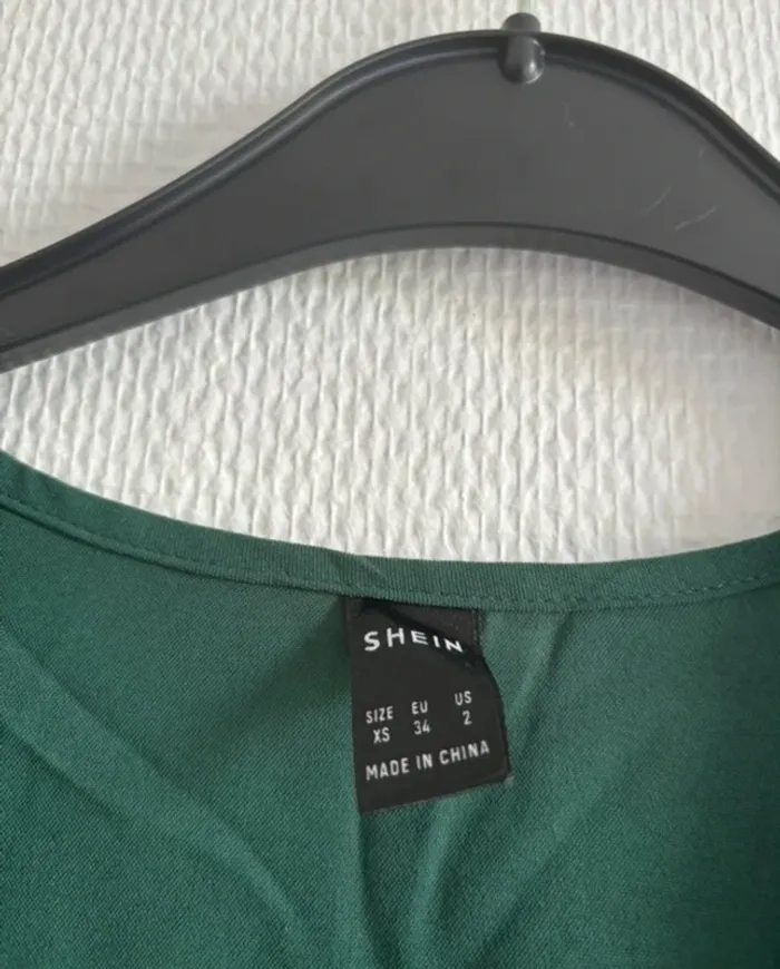 Blouse dentelle verte - photo numéro 3