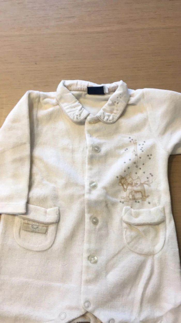 Grenouillère fille blanche sergent major 6 mois - photo numéro 2