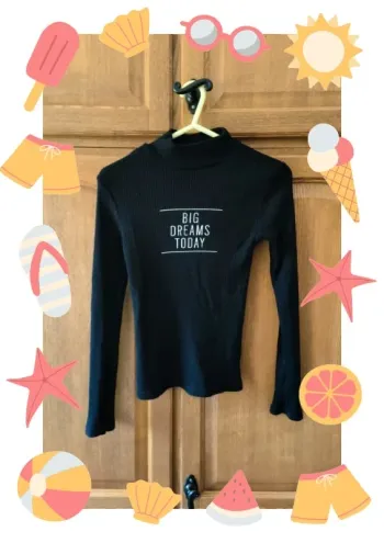 Pull chaussette noir  14 ans