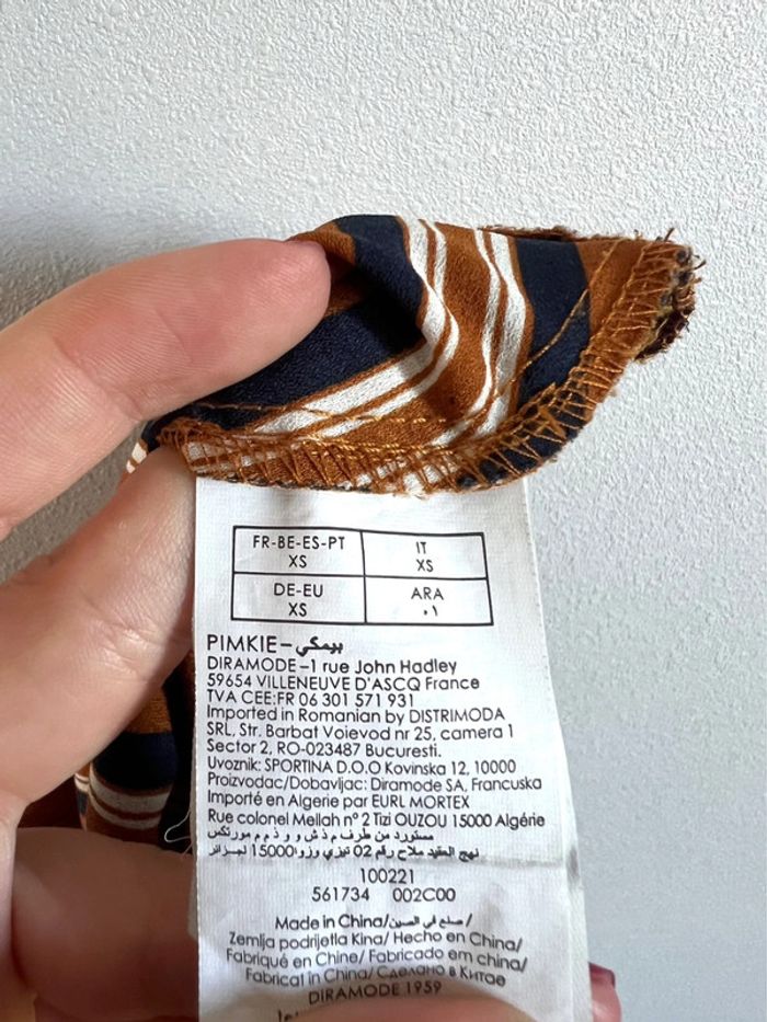 Blouse manches longues à rayures Pimkie marron - photo numéro 4