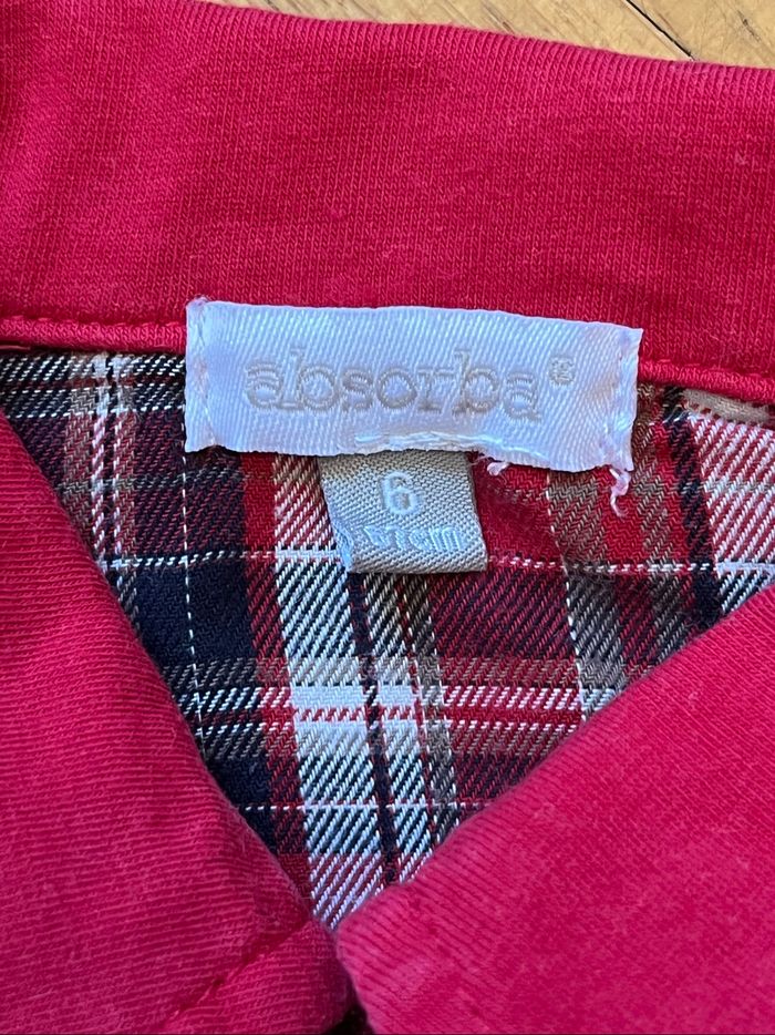 Chemise à carreaux rouge Absorba 6 mois - photo numéro 2