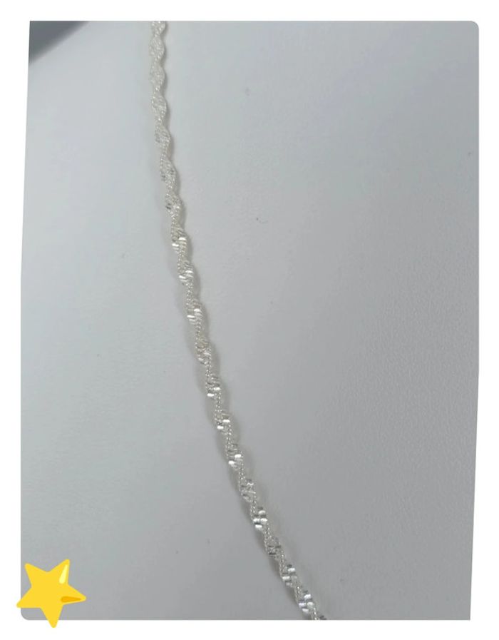 Collier maille Torsadé 2mm 40cm - photo numéro 8
