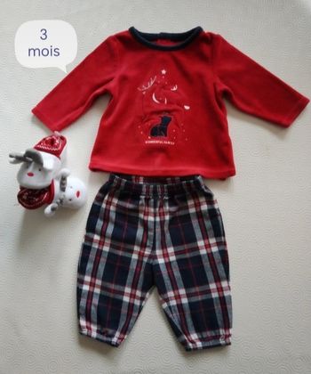 Tenue de Noël complète Obaibi taille 3 mois