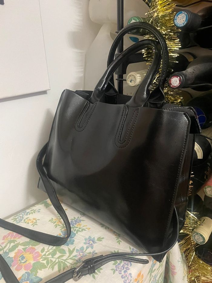 Sac Fourre Vintage noir En Cuir Synthétique - photo numéro 14