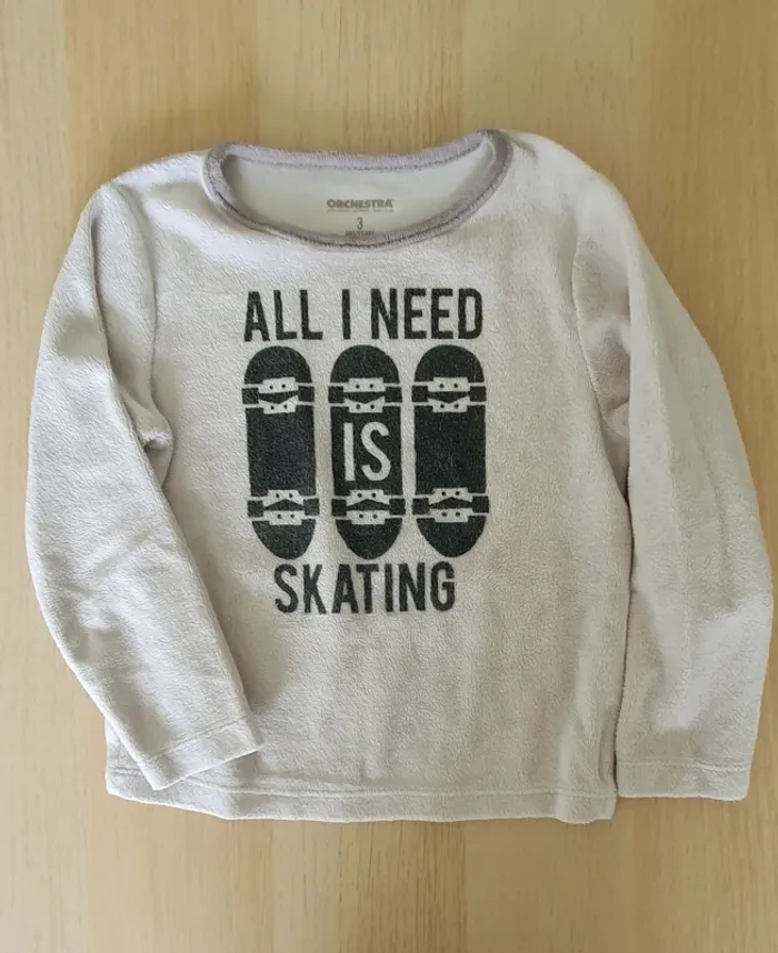 Pyjama en velours gris Orchestra 3 ans - photo numéro 3