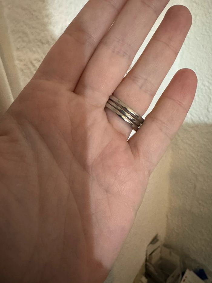 Bague trio epingle strass taille 54 - photo numéro 2