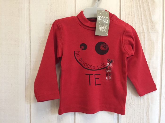 T-shirt ML rouge Neuf