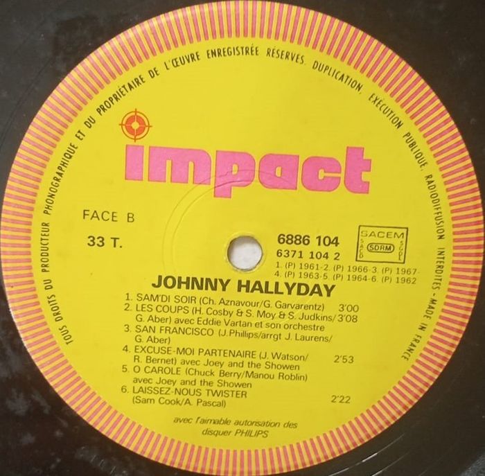 Vinyle Johnny Hallyday le pénitencier vitesse 33 tours format 30 cm - photo numéro 6