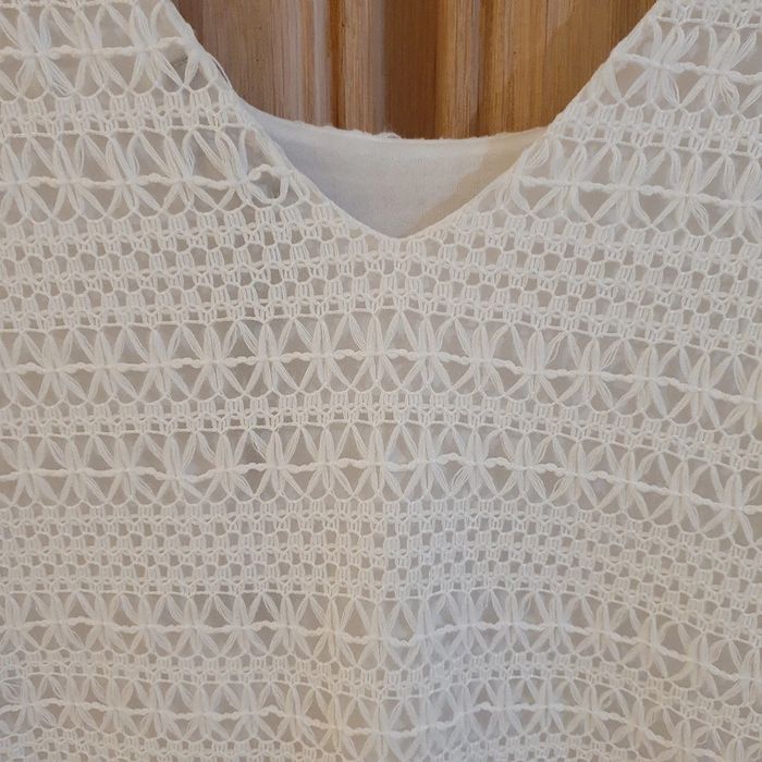 Magnifique haut champagne tout ajouré doublé Taille S Breal - photo numéro 4