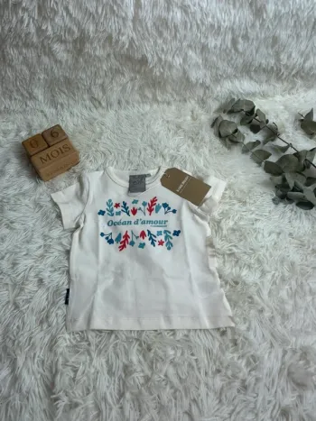 T-shirt océan d’amour à l’aise Breizh taille 6 mois