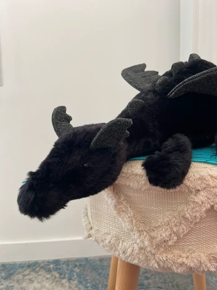 Peluche Jellycat Onyx Dragon HUGE 🐉🖤 - photo numéro 9