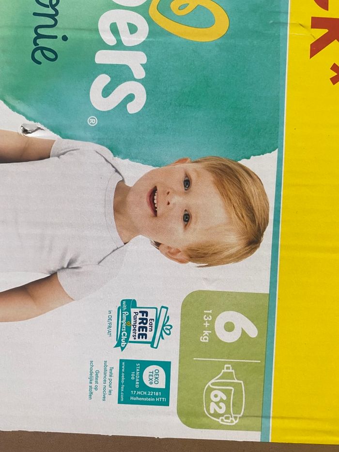 62 couches Pampers taille 6 harmonie - photo numéro 2