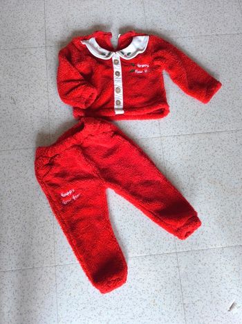 Pyjama bébé fille velours 2 ans