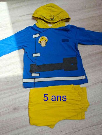 Pyjama sam le pompier 5 ans tbe 