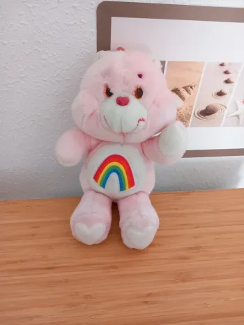 Peluche bisounours care bears rose arc en ciel