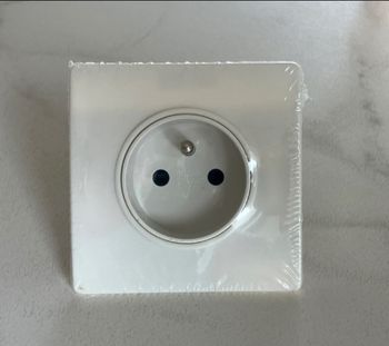 Prise 2P+T 16A borne auto + griffes Diwone Blanc