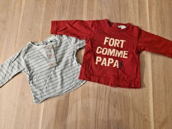 Lot de 2 t-shirts 1 mois