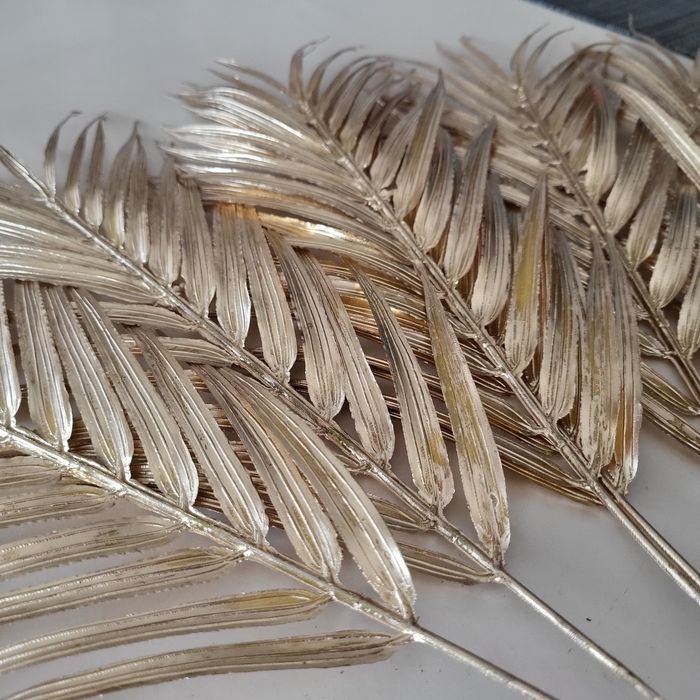 6 feuilles de palmiers  dorées - photo numéro 5