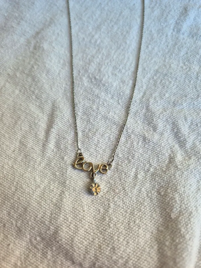 Collier argenté love - photo numéro 2