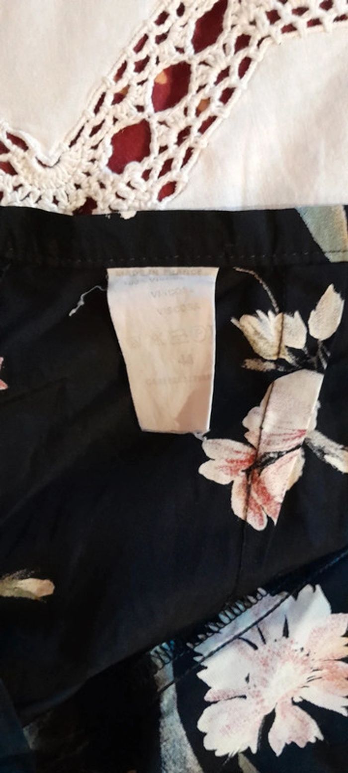 Jupe longue fleurie noir # made in 🇫🇷 - photo numéro 4