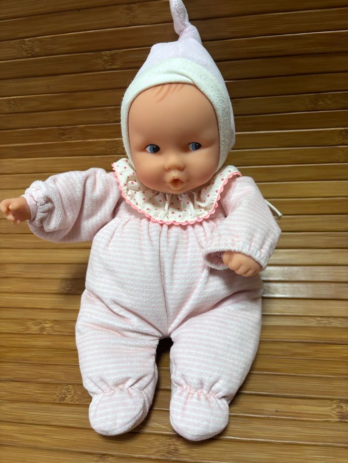 Doudou poupon baby pouce rose rayé blanc corolle - photo numéro 2