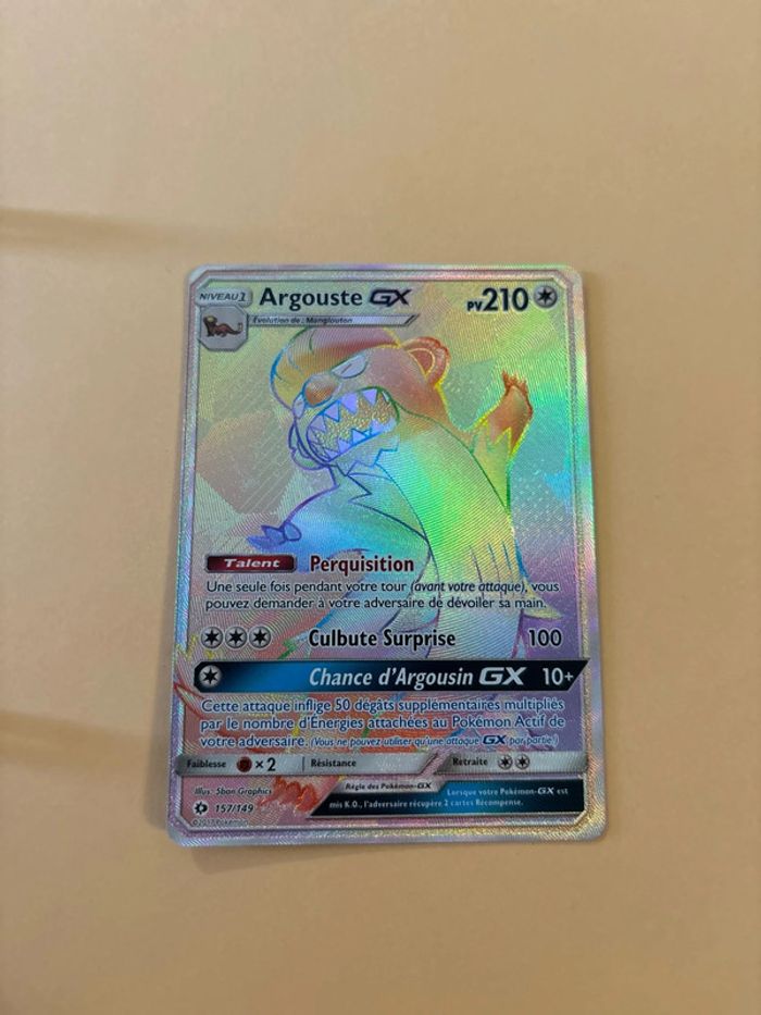 Carte Pokémon argouste gx 157/149 soleil et lune